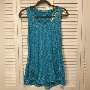 Tangerine Blue And Green Workout Tank Top Size Large